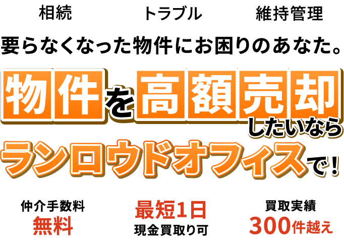 物件を高額売却したいならランロウドオフィスで!